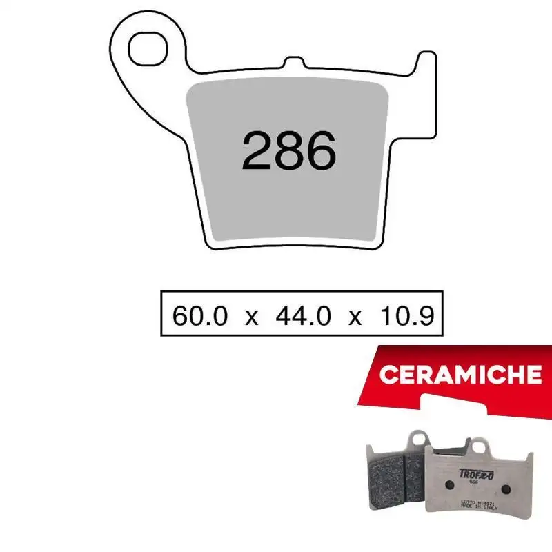 Pastiglie freno posteriori Trofeo by Ognibene per Aprilia MXV 4.5 09-10 - Mescola Ceramica 43028607