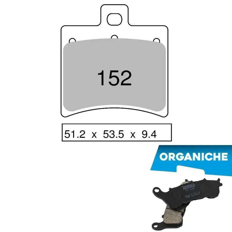 Pastiglie freno posteriori Trofeo by Ognibene per aprilia sport city 300 i.e. cube 08-12 - Mescola Organica 00 43015200