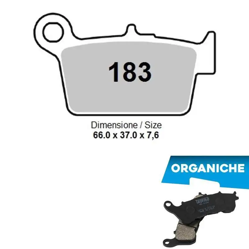 Pastiglie freno posteriori Trofeo by Ognibene per beta rr 50 supermotard alu 03-06 - Mescola Organica 00 43018300