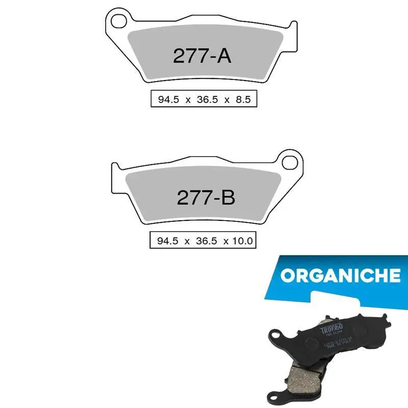 Pastiglie freno posteriori Trofeo by Ognibene per BMW K 1300 R 09-16 - Mescola Organica 00 43027700