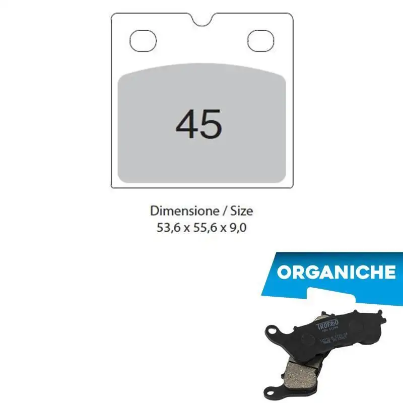Pastiglie freno posteriori Trofeo by Ognibene per bmw k1 1000 88-93 - Mescola Organica 00 43004500