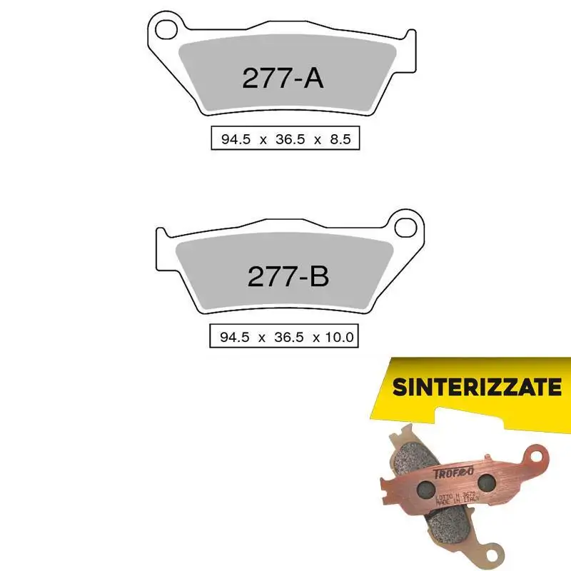Pastiglie freno posteriori Trofeo by Ognibene per BMW R 1150 GS 00-05 - Mescola Sinterizzata 01 43027701