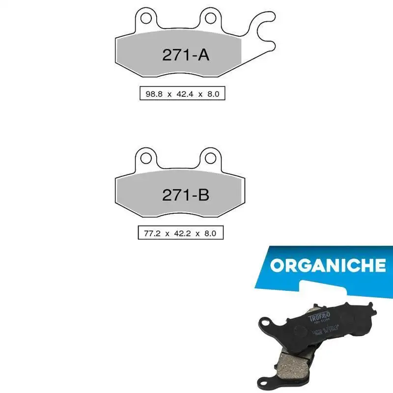 Pastiglie freno posteriori Trofeo by Ognibene per cagiva navigator 1000 ruote in lega 04-05 - Mescola Organica 00 43027100