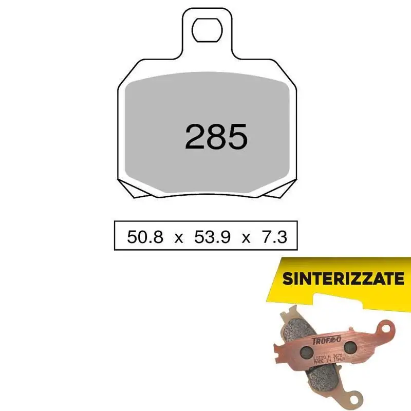 Pastiglie freno posteriori Trofeo by Ognibene per Ducati Hypermotard 821 13-15 - Mescola Sinterizzata 01 43028501