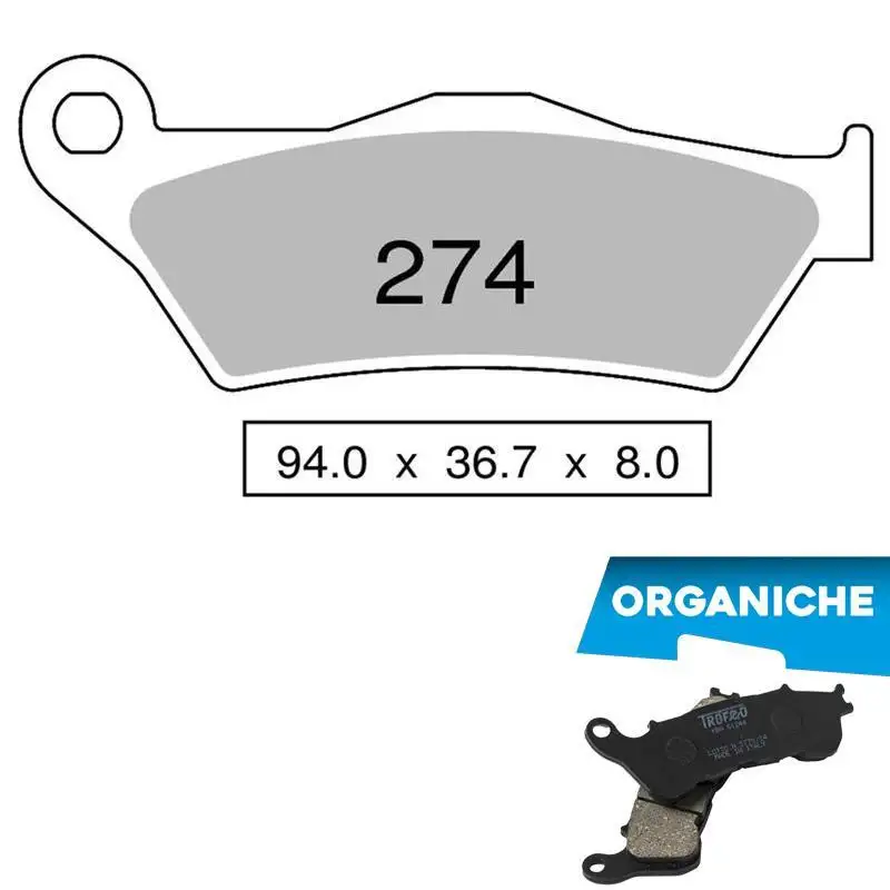 Pastiglie freno posteriori Trofeo by Ognibene per Ducati Multistrada 1200 S ABS 15-17 - Mescola Organica 00 43027400