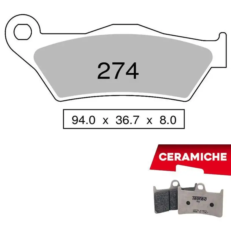 Pastiglie freno posteriori Trofeo by Ognibene per Ducati Multistrada V2 22-25 - Mescola Ceramica 43027407