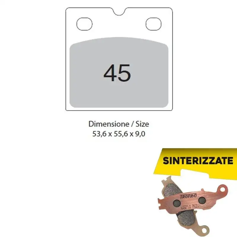 Pastiglie freno posteriori Trofeo by Ognibene per Ducati SS 900 79-03 - Mescola Sinterizzata 01 43004501