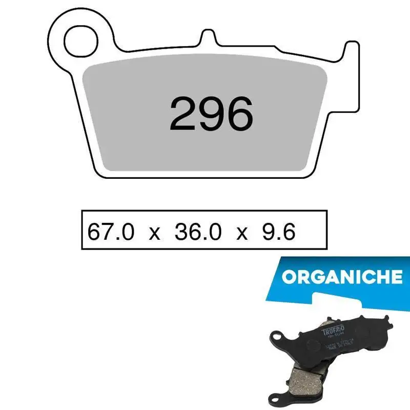 Pastiglie freno posteriori Trofeo by Ognibene per Fantic XX 125 21-24 - Mescola Organica 00 43029600