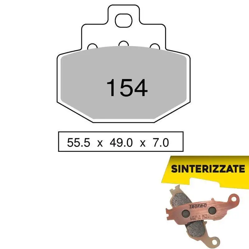 Pastiglie freno posteriori Trofeo by Ognibene per gilera runner 200 vx - vxr 4t 02-04 - Mescola Sinterizzata 01 43015401