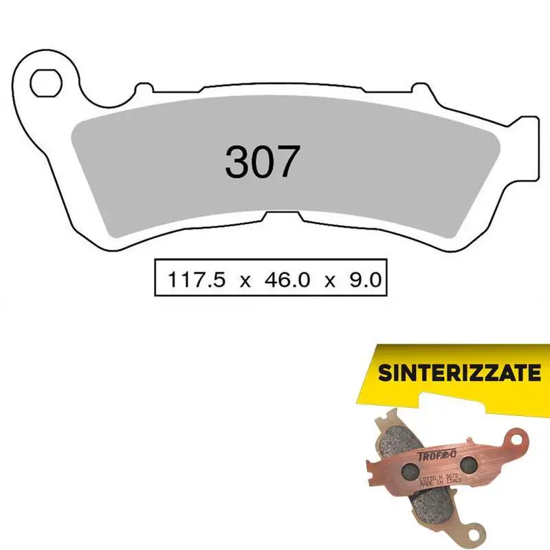 Pastiglie freno posteriori Trofeo by Ognibene per Honda CBF 1000 F ABS 11-15 - Mescola Sinterizzata 01 43030701