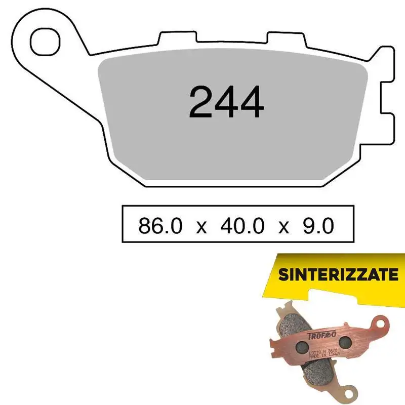 Pastiglie freno posteriori Trofeo by Ognibene per Honda CBF 600 S 04-10 - Mescola Sinterizzata 01 43024401