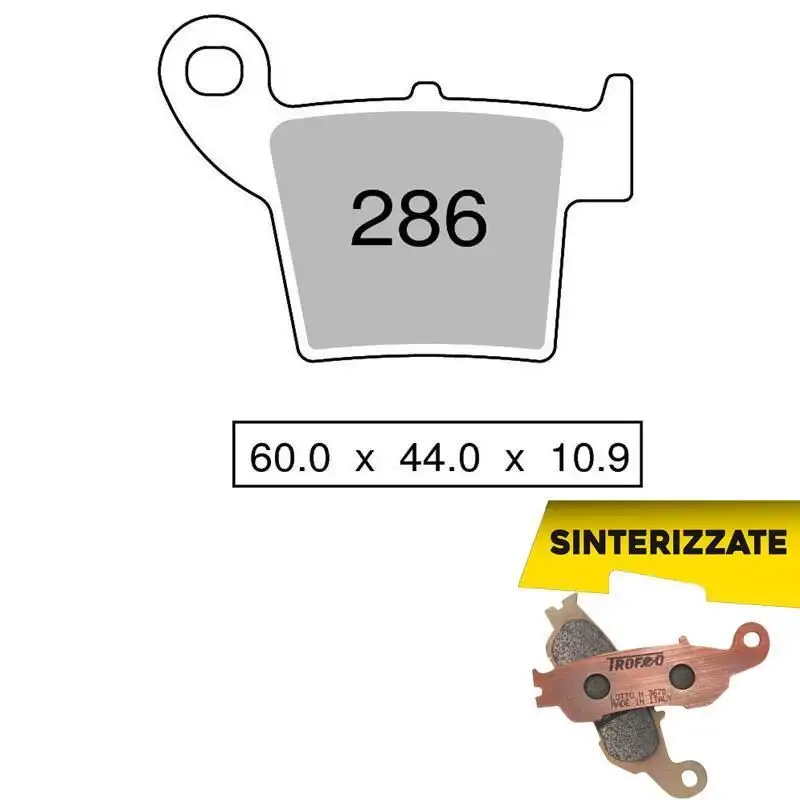 Pastiglie freno posteriori Trofeo by Ognibene per Honda CR 250 02-08 - Mescola Sinterizzata 01 43028601