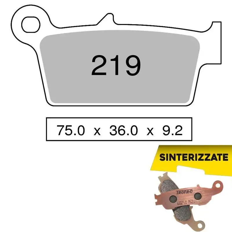 Pastiglie freno posteriori Trofeo by Ognibene per Honda CR 80 92-01 - Mescola Sinterizzata 01 43021901
