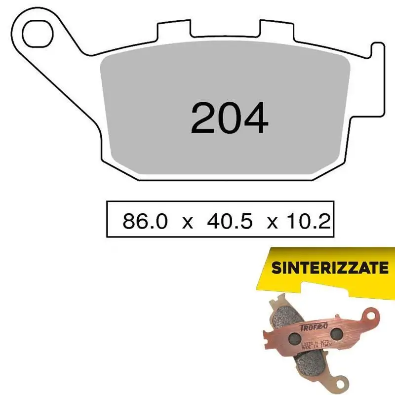 Pastiglie freno posteriori Trofeo by Ognibene per honda ntv 600 bros 88-92 - Mescola Sinterizzata 01 43020401