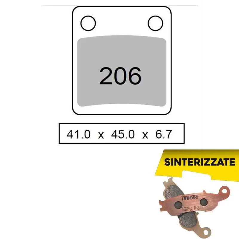 Pastiglie freno posteriori Trofeo by Ognibene per Honda RS 125 GP 95-05 - Mescola Sinterizzata 01 43020601