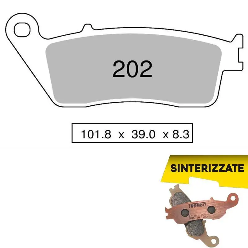 Pastiglie freno posteriori Trofeo by Ognibene per Honda Silver Wing 600 ABS 02-10 - Mescola Sinterizzata 01 43020201
