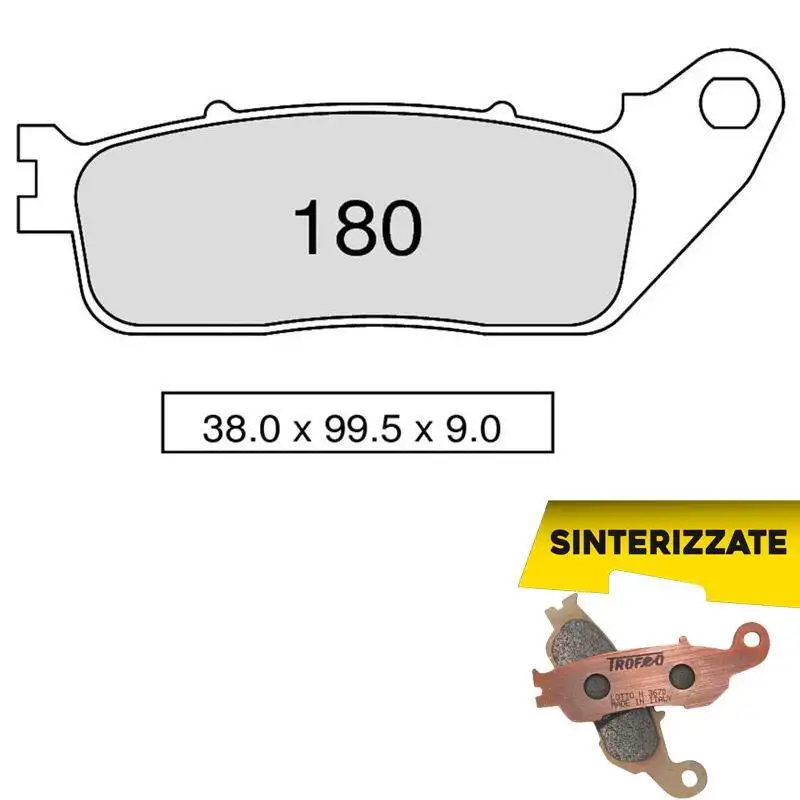 Pastiglie freno posteriori Trofeo by Ognibene per Honda VFR 1200 F 10-16 - Mescola Sinterizzata 01 43018001