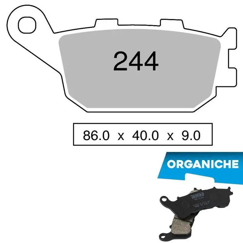 Pastiglie freno posteriori Trofeo by Ognibene per Honda XL 700 V Transalp ABS 08-12 - Mescola Organica 00 43024400
