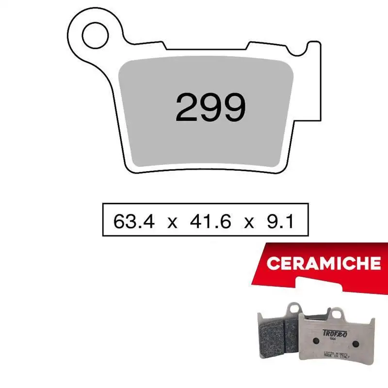 Pastiglie freno posteriori Trofeo by Ognibene per husqvarna tc 511 11-13 - Mescola Ceramica 43029907