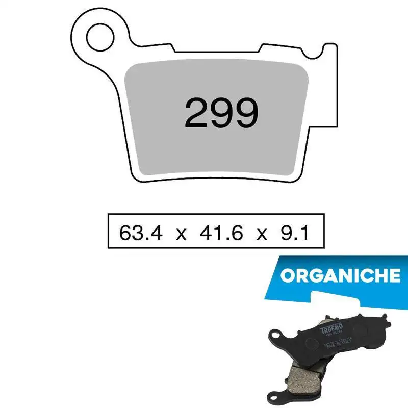Pastiglie freno posteriori Trofeo by Ognibene per Husqvarna TE 450 2006 | 08-10 - Mescola Organica 00 43029900