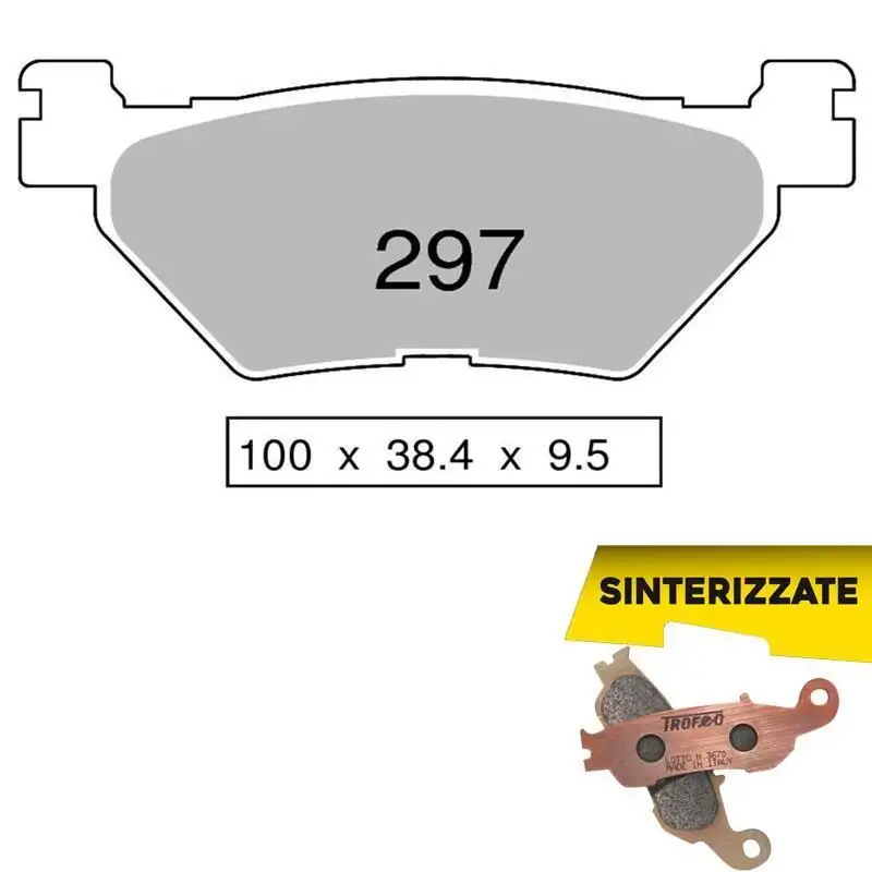Pastiglie freno posteriori Trofeo by Ognibene per hyosung gv 650 aquila 04-05 - Mescola Sinterizzata 01 43029701
