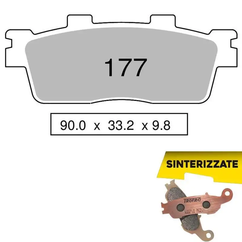Pastiglie freno posteriori Trofeo by Ognibene per Kawasaki J 125 16-20 - Mescola Sinterizzata 01 43017701