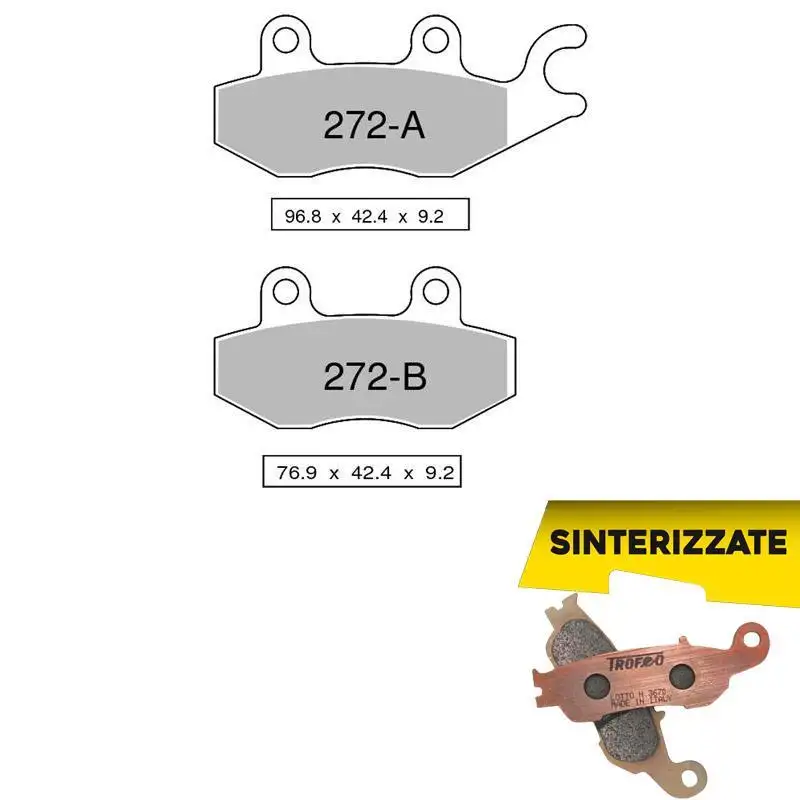 Pastiglie freno posteriori Trofeo by Ognibene per Kawasaki Versys X 300 ABS 17-18 - Mescola Sinterizzata 01 43027201