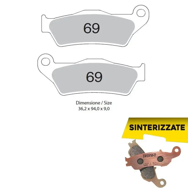 Pastiglie freno posteriori Trofeo by Ognibene per KTM 950 Adventure S 02-06 - Mescola Sinterizzata 01 43006901