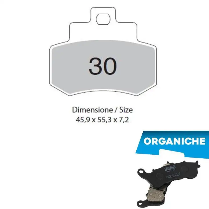 Pastiglie freno posteriori Trofeo by Ognibene per Kymco Grand Dink 250 01-09 - Mescola Organica 00 43003000