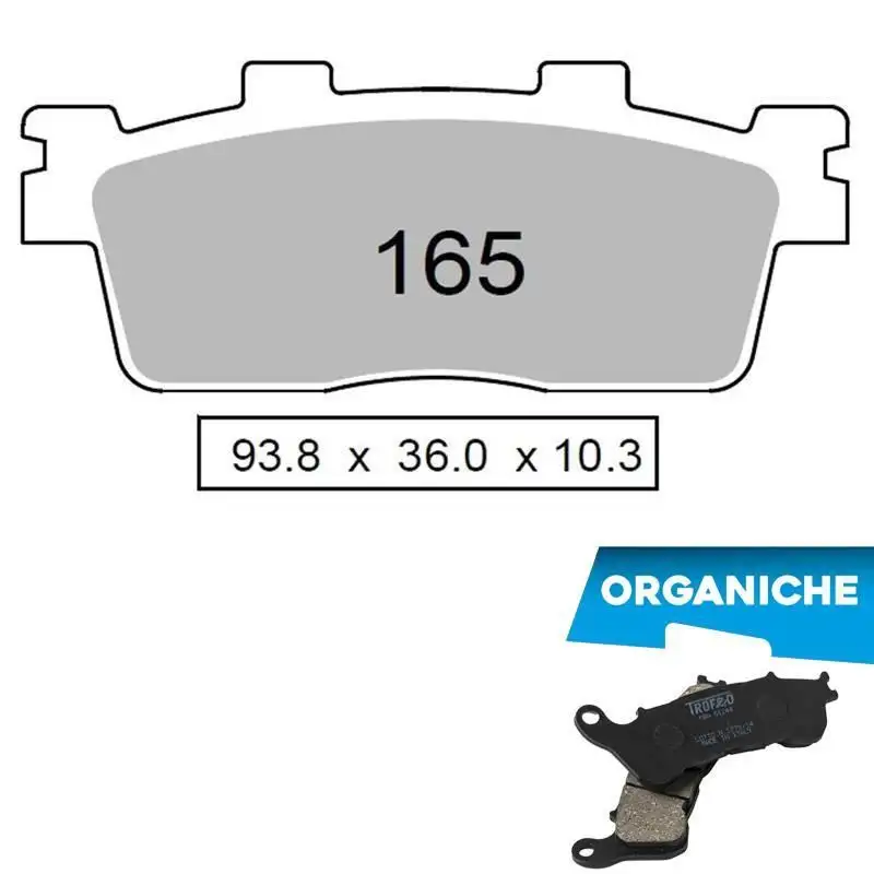 Pastiglie freno posteriori Trofeo by Ognibene per Kymco Grand Dink 300 12-16 - Mescola Organica 00 43016500