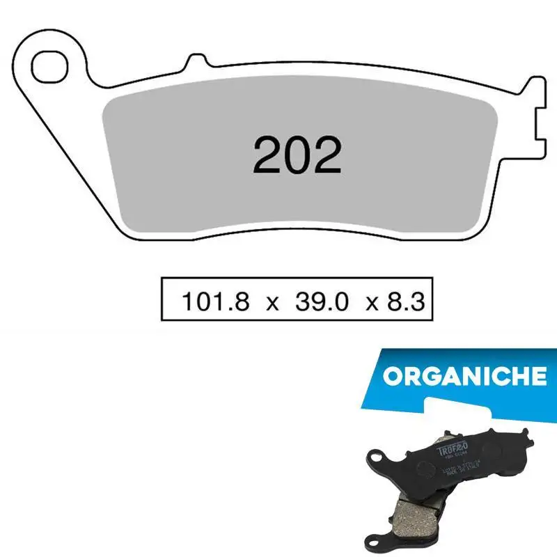 Pastiglie freno posteriori Trofeo by Ognibene per Kymco People 250 03-05 - Mescola Organica 00 43020200