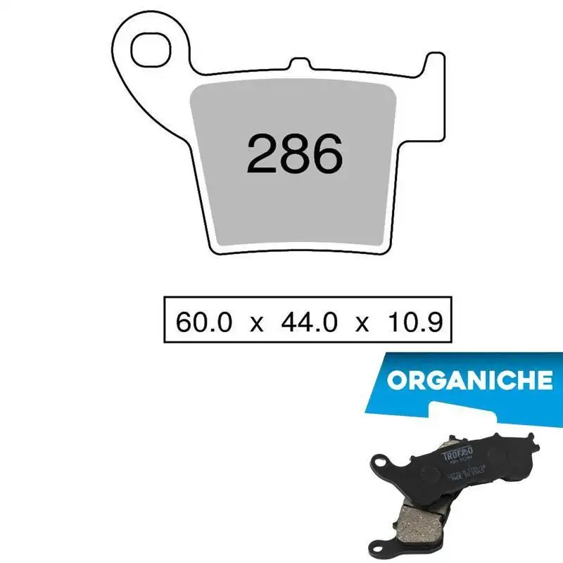 Pastiglie freno posteriori Trofeo by Ognibene per megelli 125 m - r - s 2008 - Mescola Organica 00 43028600