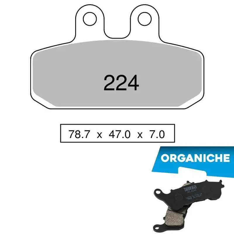 Pastiglie freno posteriori Trofeo by Ognibene per Moto Guzzi V85 TT 19-22 - Mescola Organica 00 43022400