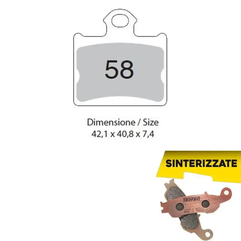 Pastiglie freno posteriori Trofeo by Ognibene per ohvale gp-0 190 4t 4v (daytona power) 17-19 - Mescola Sinterizzata 01 43005801