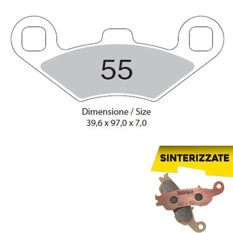 Pastiglie freno posteriori Trofeo by Ognibene per Peugeot Metropolis 400 15-24 - Mescola Sinterizzata 01 43005501