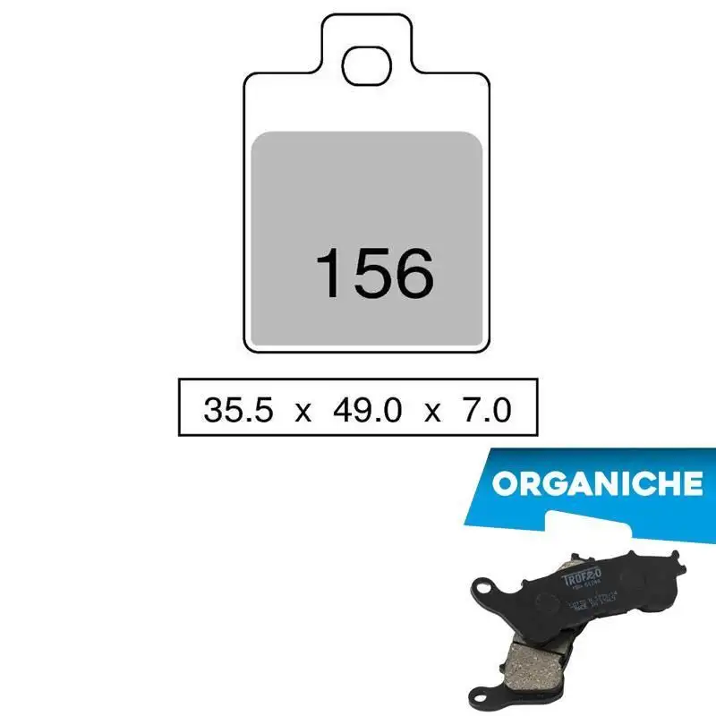 Pastiglie freno posteriori Trofeo by Ognibene per piaggio gtx 125 hexagon 2000 - Mescola Organica 00 43015600