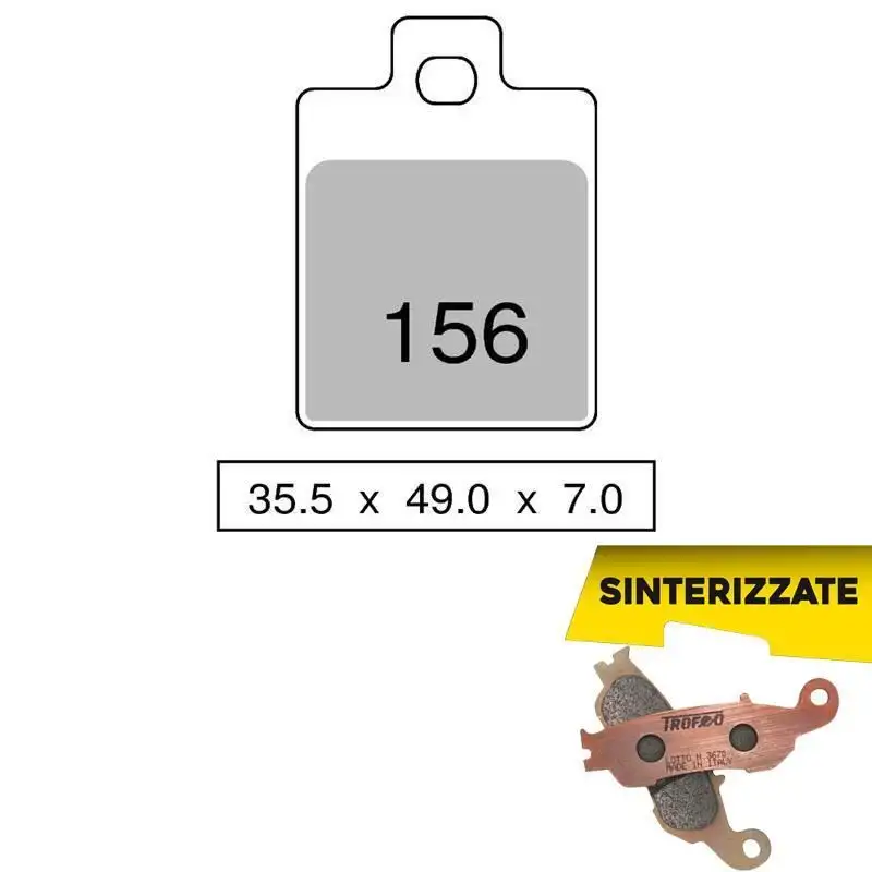 Pastiglie freno posteriori Trofeo by Ognibene per piaggio gtx 125 hexagon 2000 - Mescola Sinterizzata 01 43015601