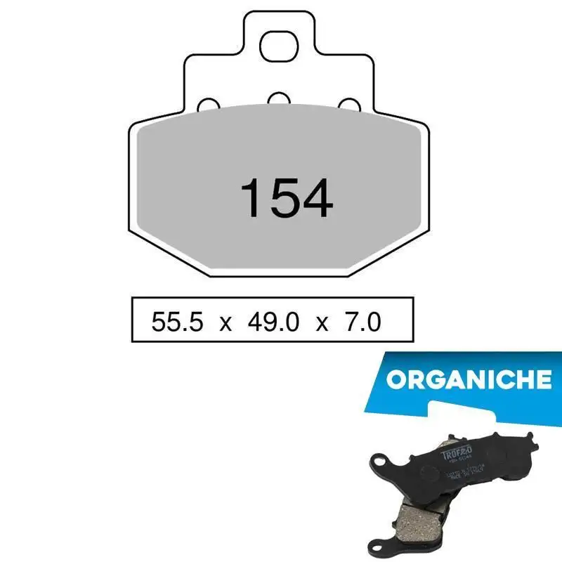 Pastiglie freno posteriori Trofeo by Ognibene per piaggio vespa 200 gt l (heng tong caliper) 06-07 - Mescola Organica 00 43015400