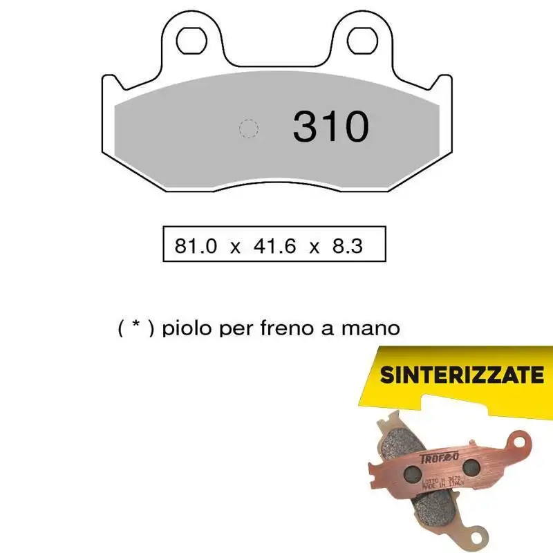Pastiglie freno posteriori Trofeo by Ognibene per suzuki an 250 burgman i.e. 01-06 - Mescola Sinterizzata 01 43031001