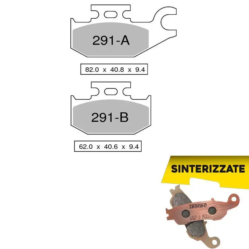 Pastiglie freno posteriori Trofeo by Ognibene per Suzuki Burgman 125 07-13 - Mescola Sinterizzata 01 43029101