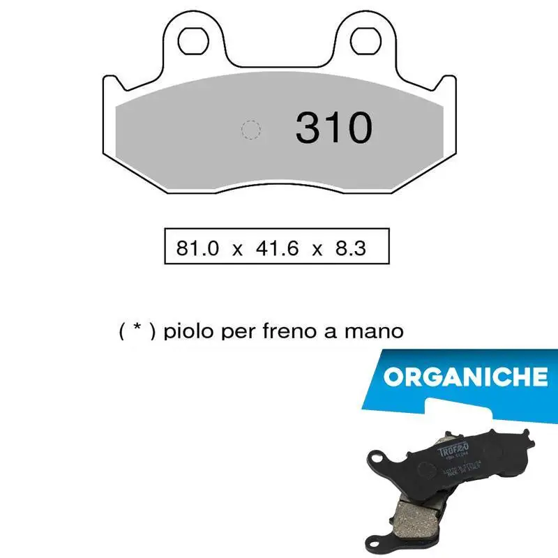 Pastiglie freno posteriori Trofeo by Ognibene per Suzuki Burgman 400 99-00 - Mescola Organica 00 43031000