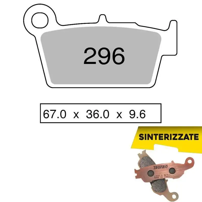 Pastiglie freno posteriori Trofeo by Ognibene per suzuki rm-x 450 z l0 2010 - Mescola Sinterizzata 01 43029601