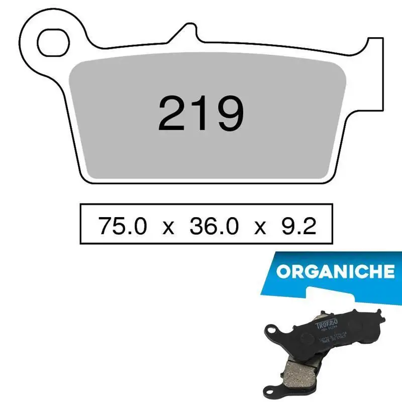 Pastiglie freno posteriori Trofeo by Ognibene per TM EN 300 01-04 - Mescola Organica 00 43021900