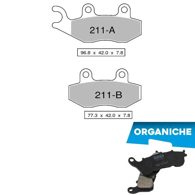 Pastiglie freno posteriori Trofeo by Ognibene per Triumph Bonneville 790 01-06 - Mescola Organica 00 43021100