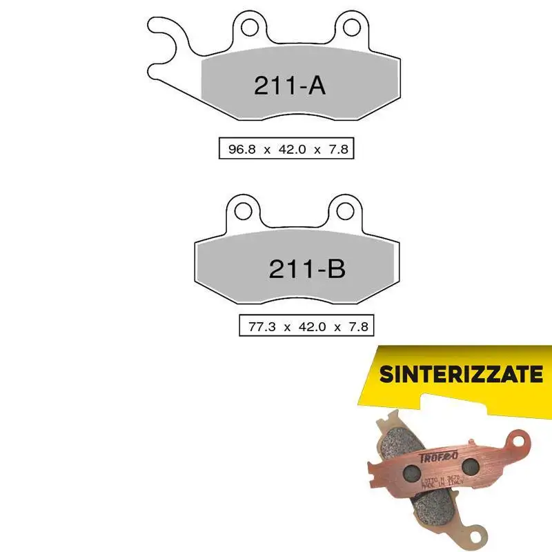Pastiglie freno posteriori Trofeo by Ognibene per Triumph Bonneville 900 T100 16-18 - Mescola Sinterizzata 01 43021101