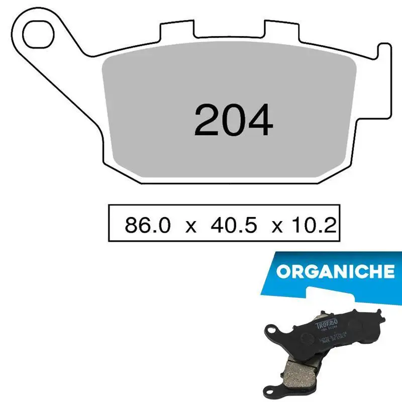 Pastiglie freno posteriori Trofeo by Ognibene per Triumph Tiger 800 XC ABS 11-16 - Mescola Organica 00 43020400