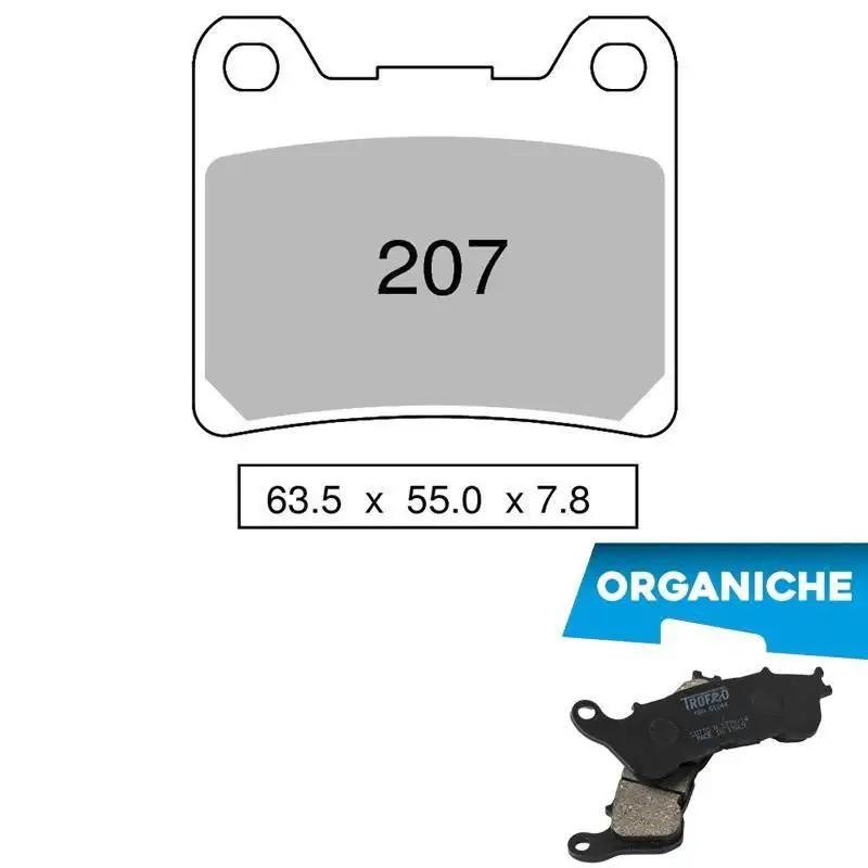 Pastiglie freno posteriori Trofeo by Ognibene per Yamaha FJ 1200 ABS 92-95 - Mescola Organica 00 43020700
