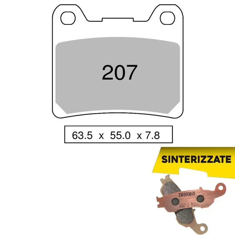 Pastiglie freno posteriori Trofeo by Ognibene per Yamaha FZR 600 90-93 - Mescola Sinterizzata 01 43020701