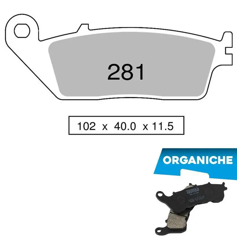 Pastiglie freno posteriori Trofeo by Ognibene per Yamaha MT-01 05-11 - Mescola Organica 00 43028100