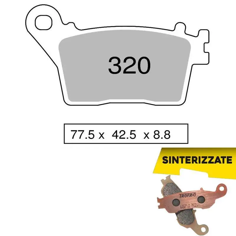 Pastiglie freno posteriori Trofeo by Ognibene per Yamaha R1 15-24 - Mescola Sinterizzata 01 43032001